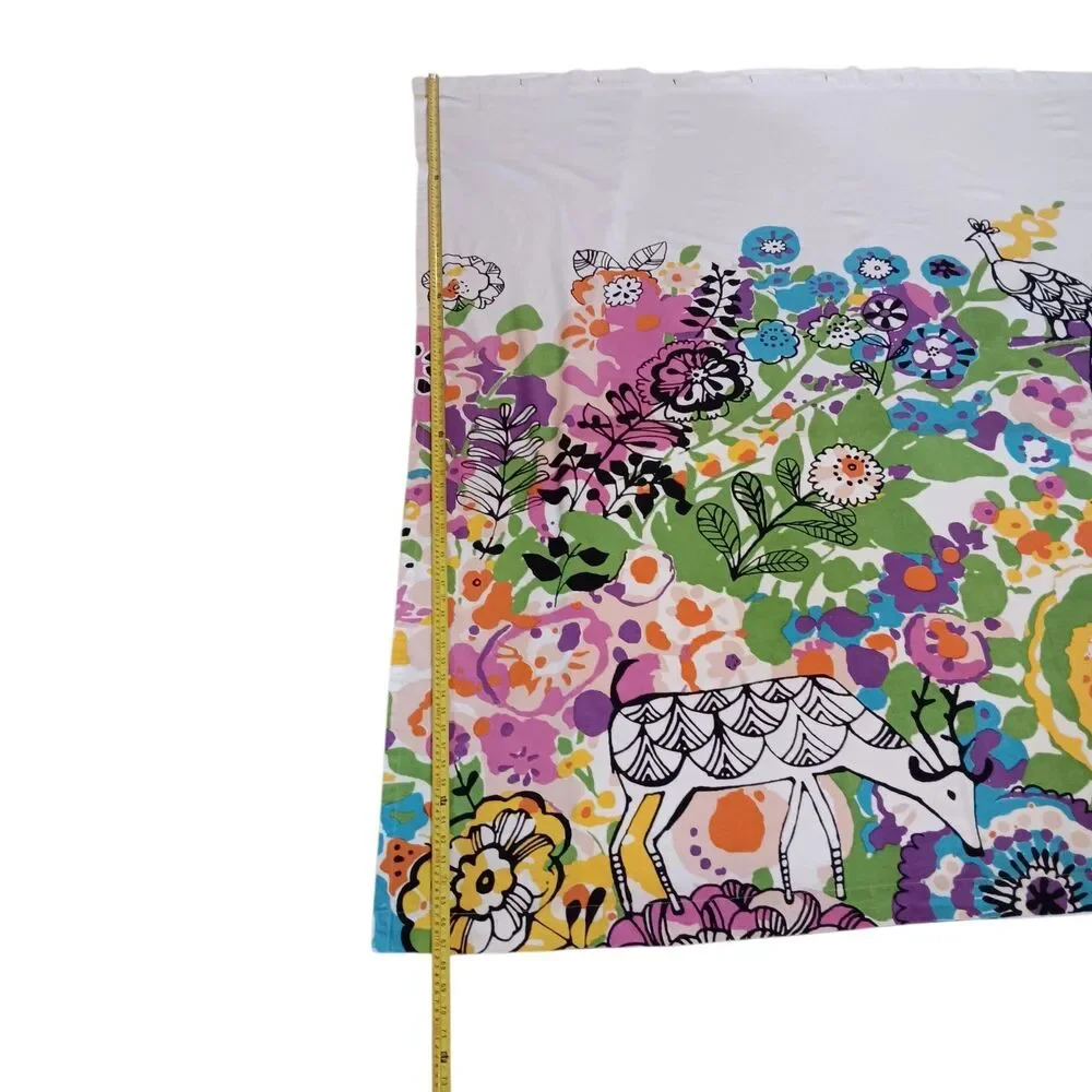 Woodland Gardens Shower Curtain Urban Outfitters Floral Peacock Deer-Please Read